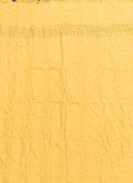 Yellow Art Silk Zari Dupatta