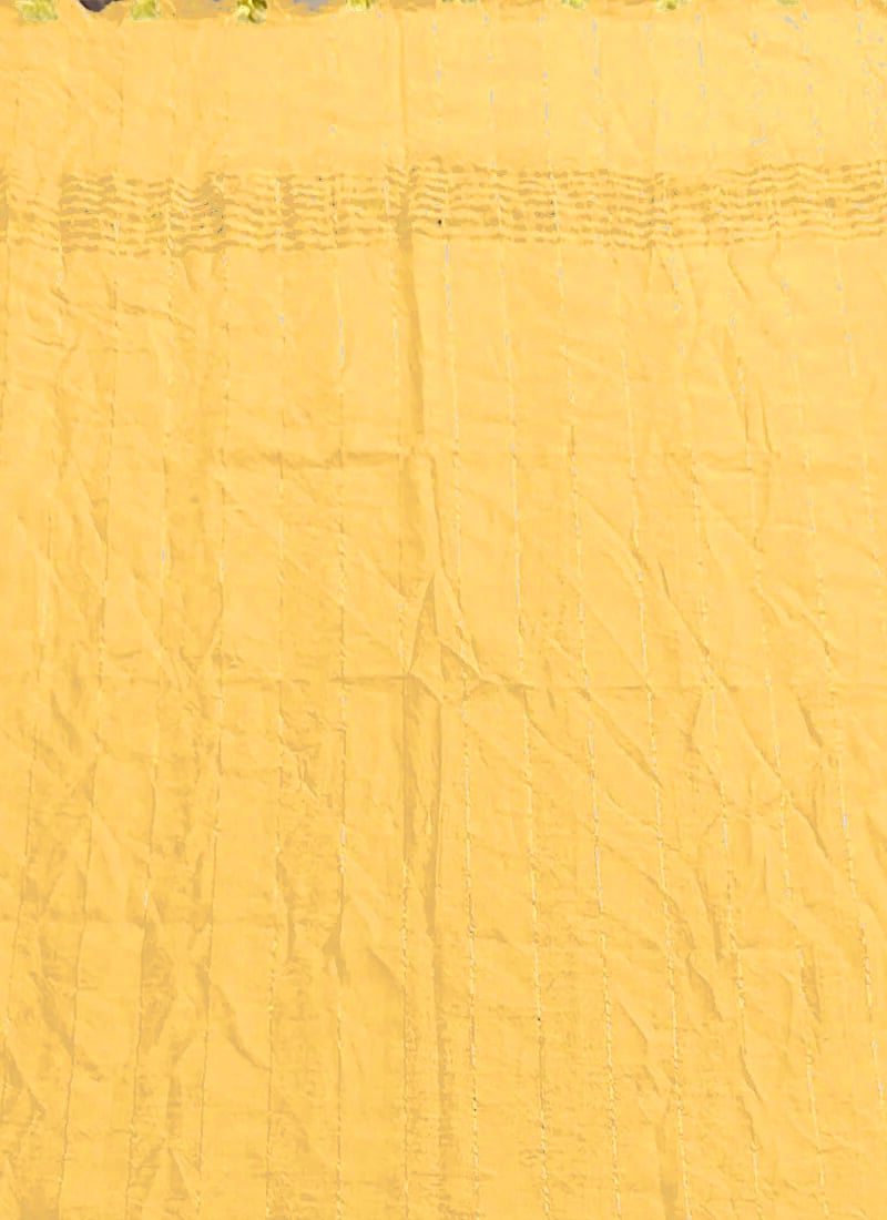 Yellow Art Silk Zari Dupatta After Six Wear