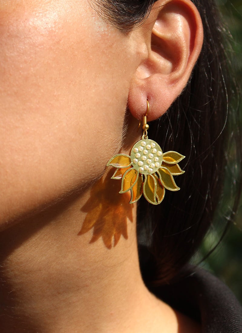 Yellow Beads Drops Festive Wear