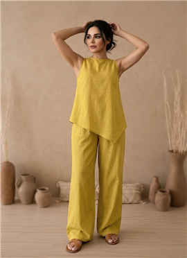 Yellow Cotton Co Ord Set