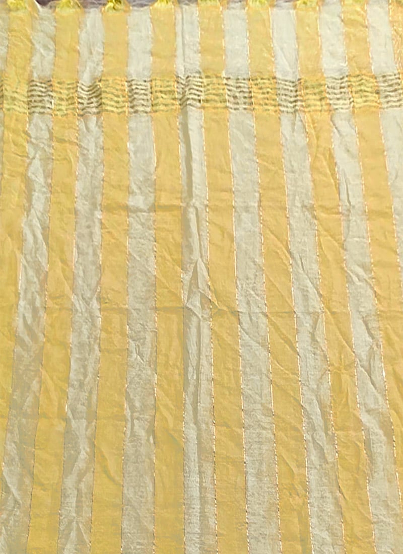 Yellow Cotton Zari Dupatta After Six Wear