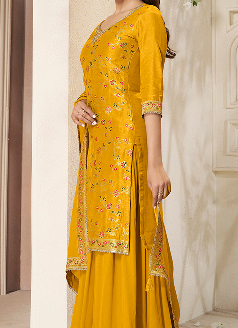 Sea Green Lehenga style Suits Dola Jacquard Silk