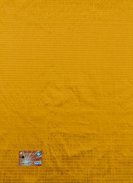 Yellow Embroidered Art Silk Fabric