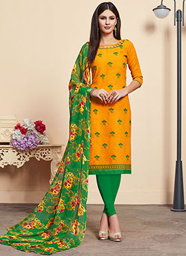 yellow churidar top