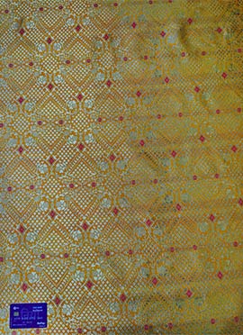 Yellow Jacquard Art Silk Fabric