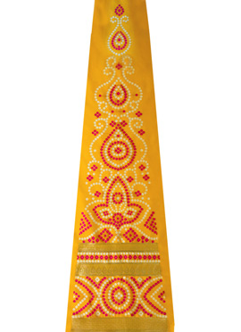 Yellow Jacquard Taffeta Fabric