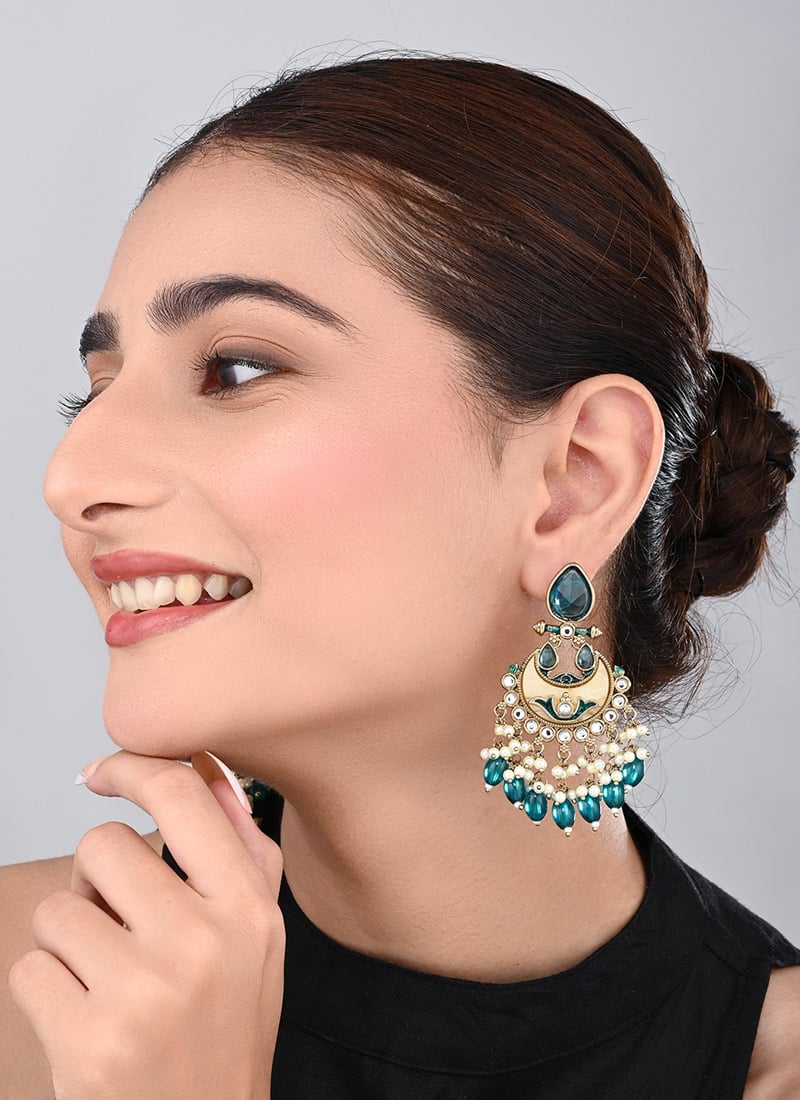 Yellow Pearl Chaand Bali Earrings After Six Wear