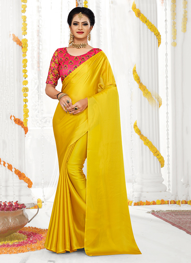 plain saree for party