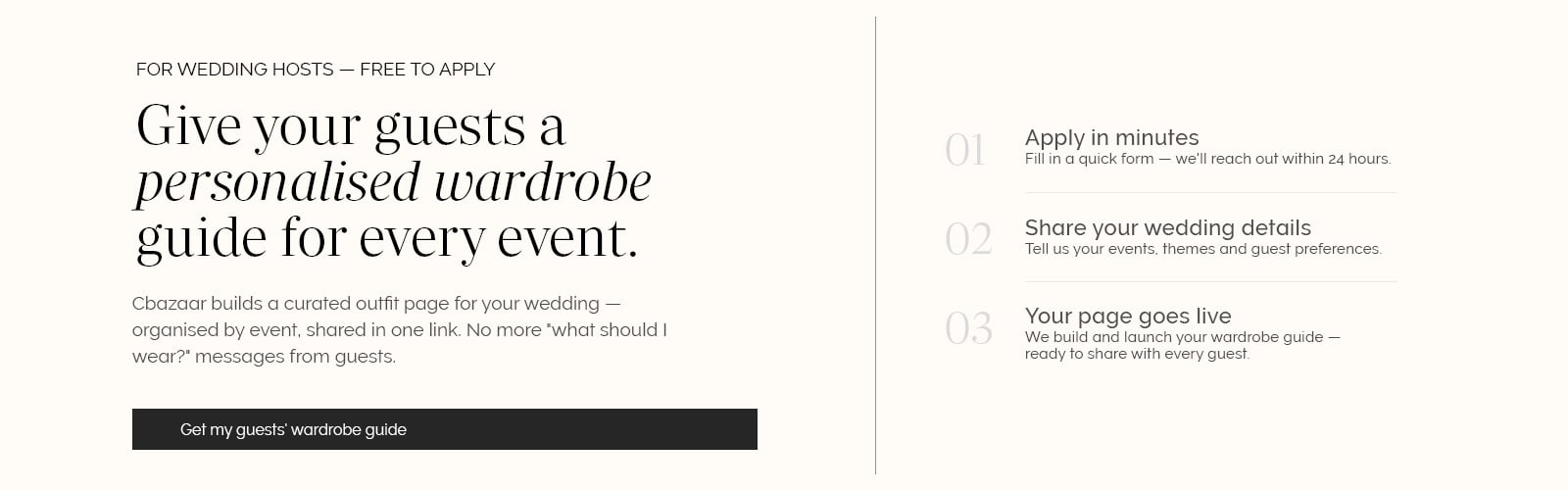 Wedding Guest Wardrobe Planner