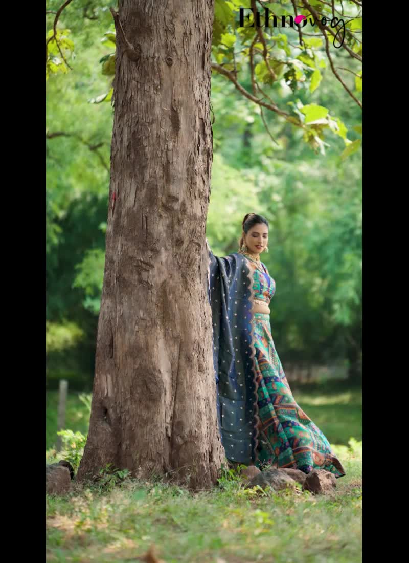 Classic Blouse With Jacquard Art Silk Lehenga Set Wedding Wear