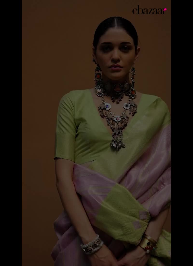 Classic Lavender Handloom Silk Saree Festive Wear