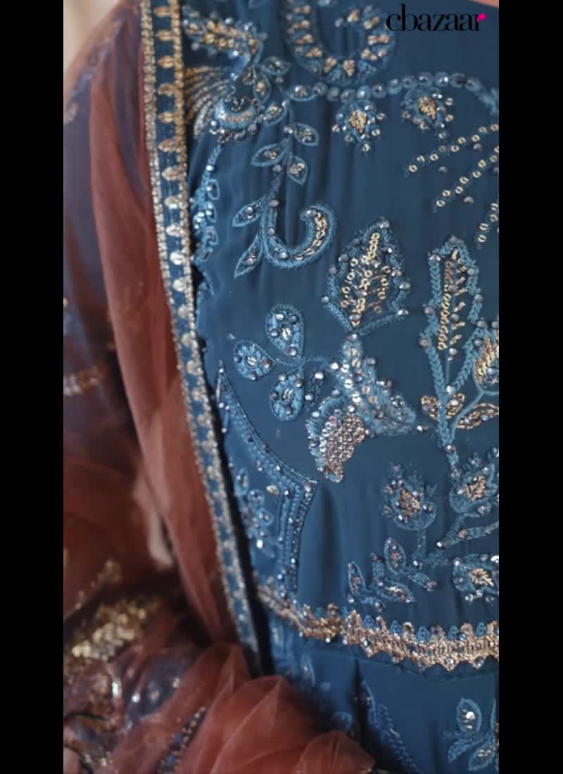 Gracefully Sequins Embroidered Anarkali Suit Party Wear
