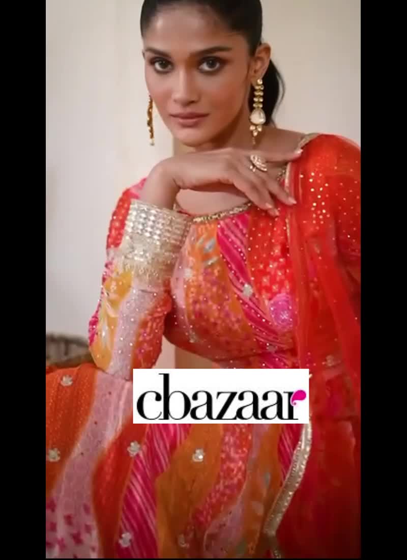 Multicolored Faux Georgette Embroidered Sequins Anarkali Gown Festive Wear