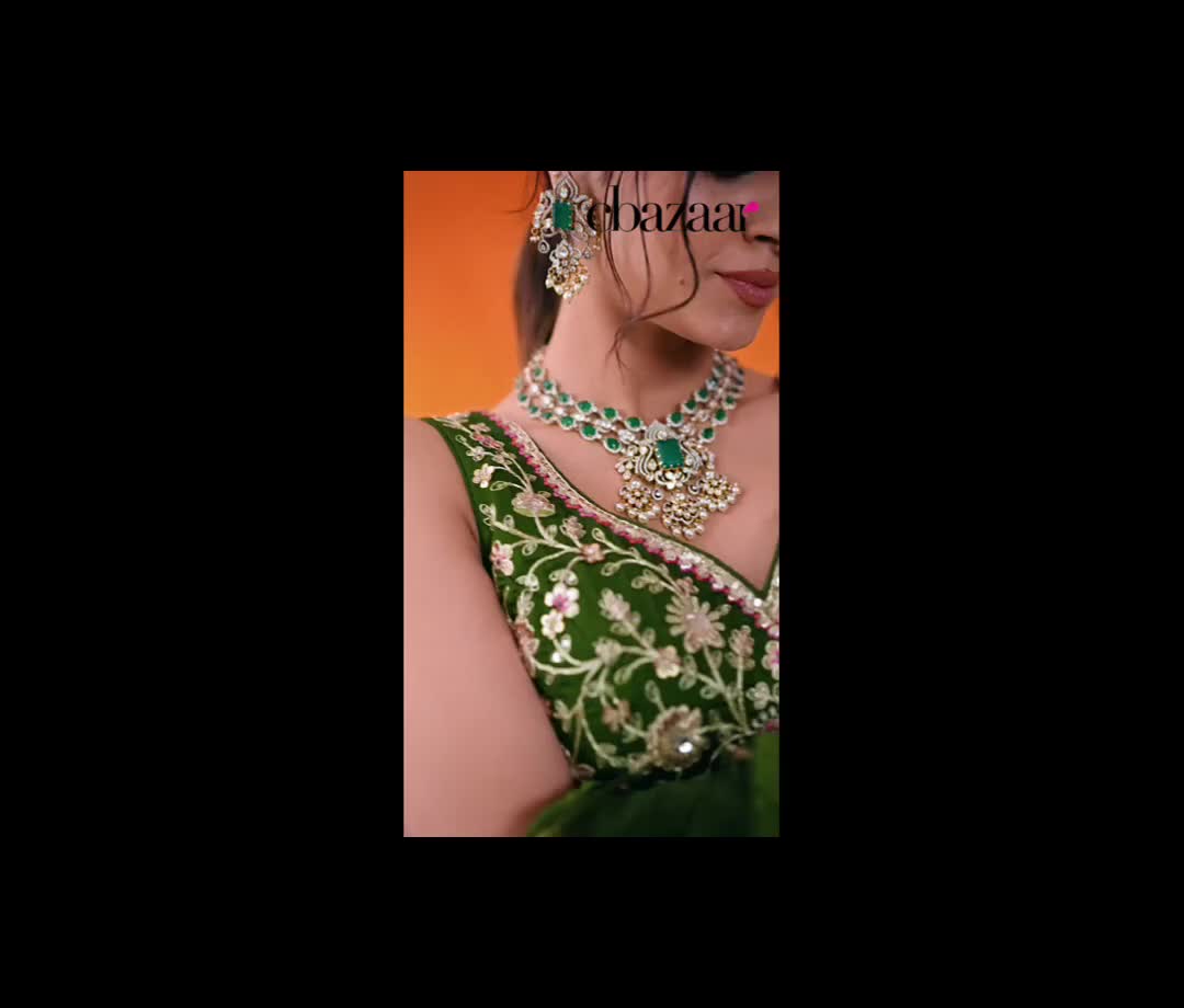 Olive Green Georgette Embroidered Sequins And Beads Work Lehenga Wedding Wear