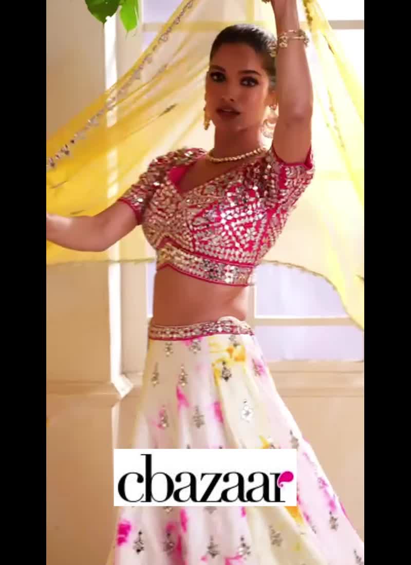 Pink Art Silk Embroidered Umbrella Lehenga Party Wear